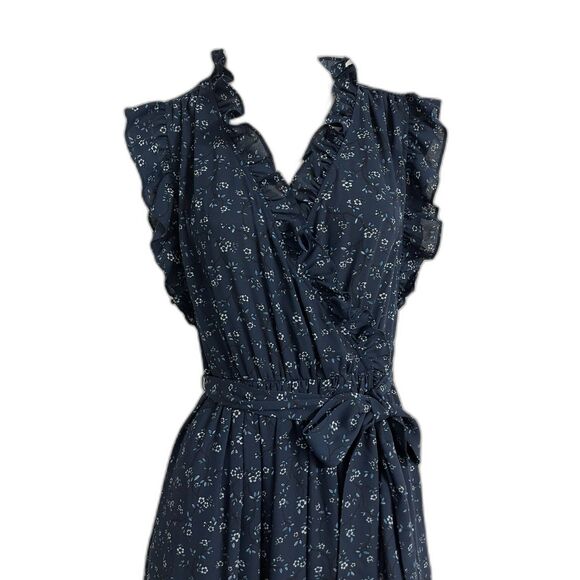 Kate Spade Out West Wild Rose Ruffle Flutter Wrap Dress Size 4 EUC - Picture 11 of 12